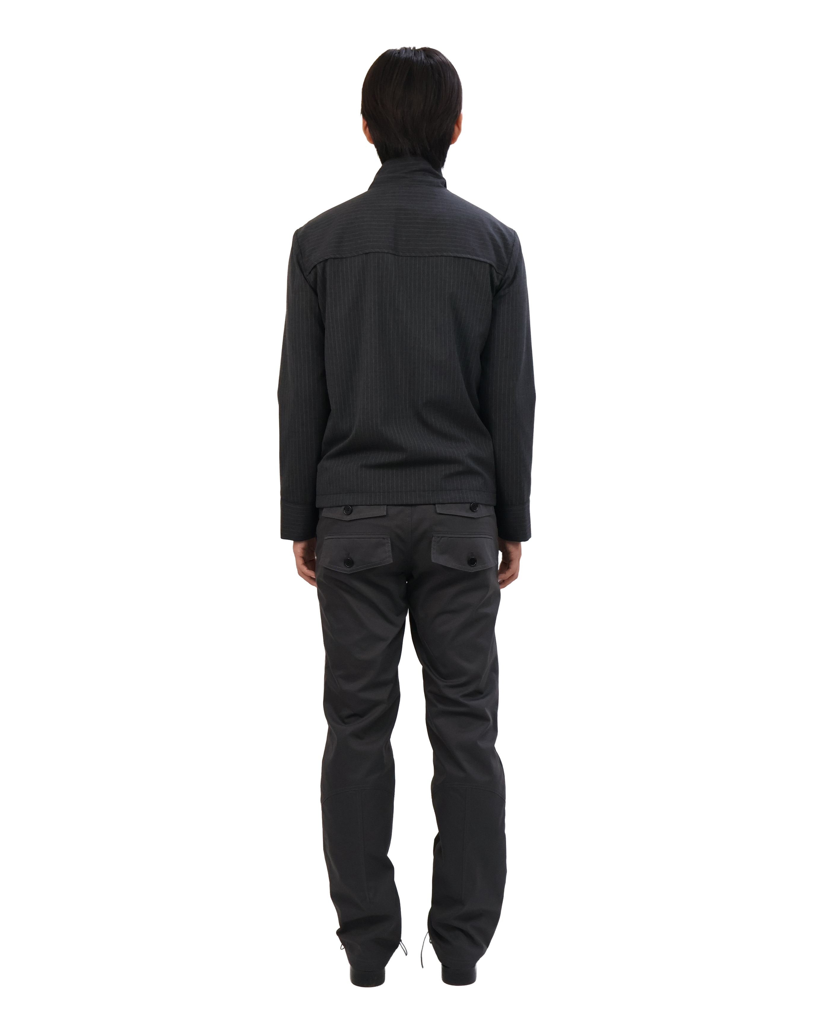 Striped Jacket - Deep Charcoal