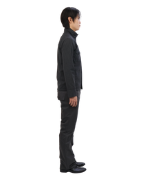 Striped Jacket - Deep Charcoal