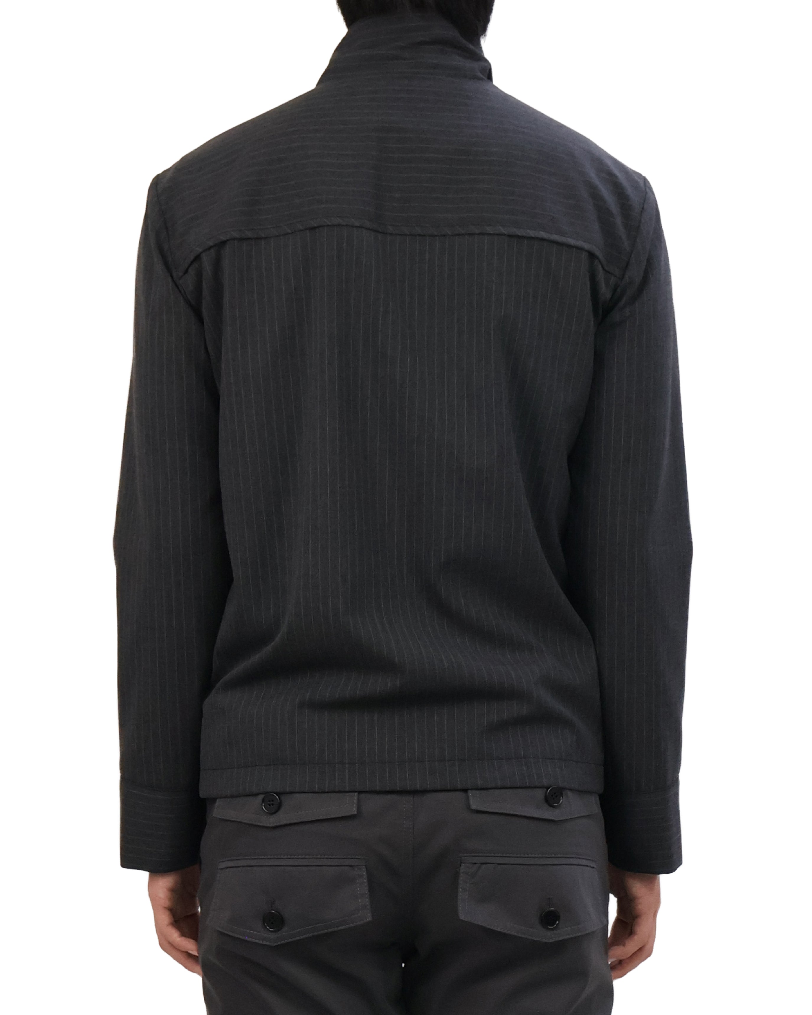 Striped Jacket - Deep Charcoal