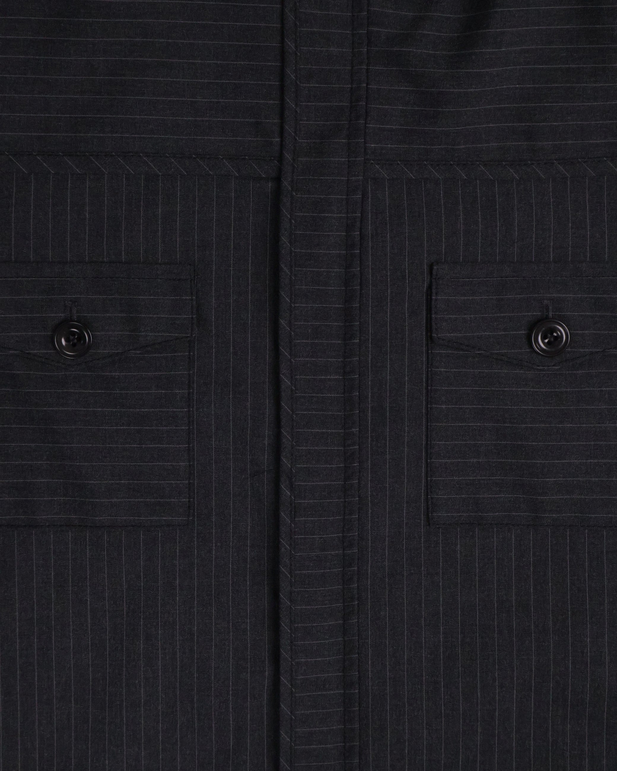 Striped Jacket - Deep Charcoal