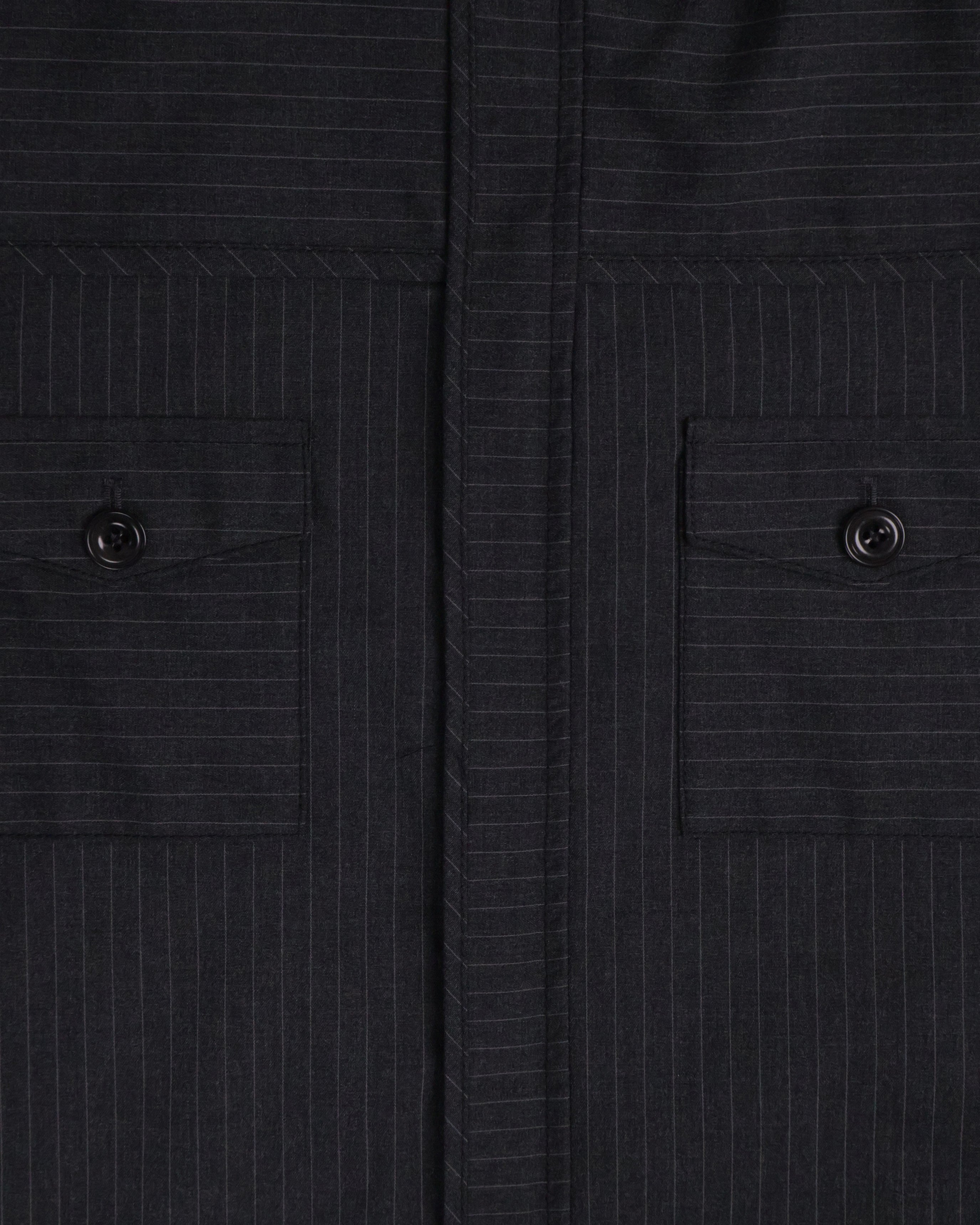 Striped Jacket - Deep Charcoal