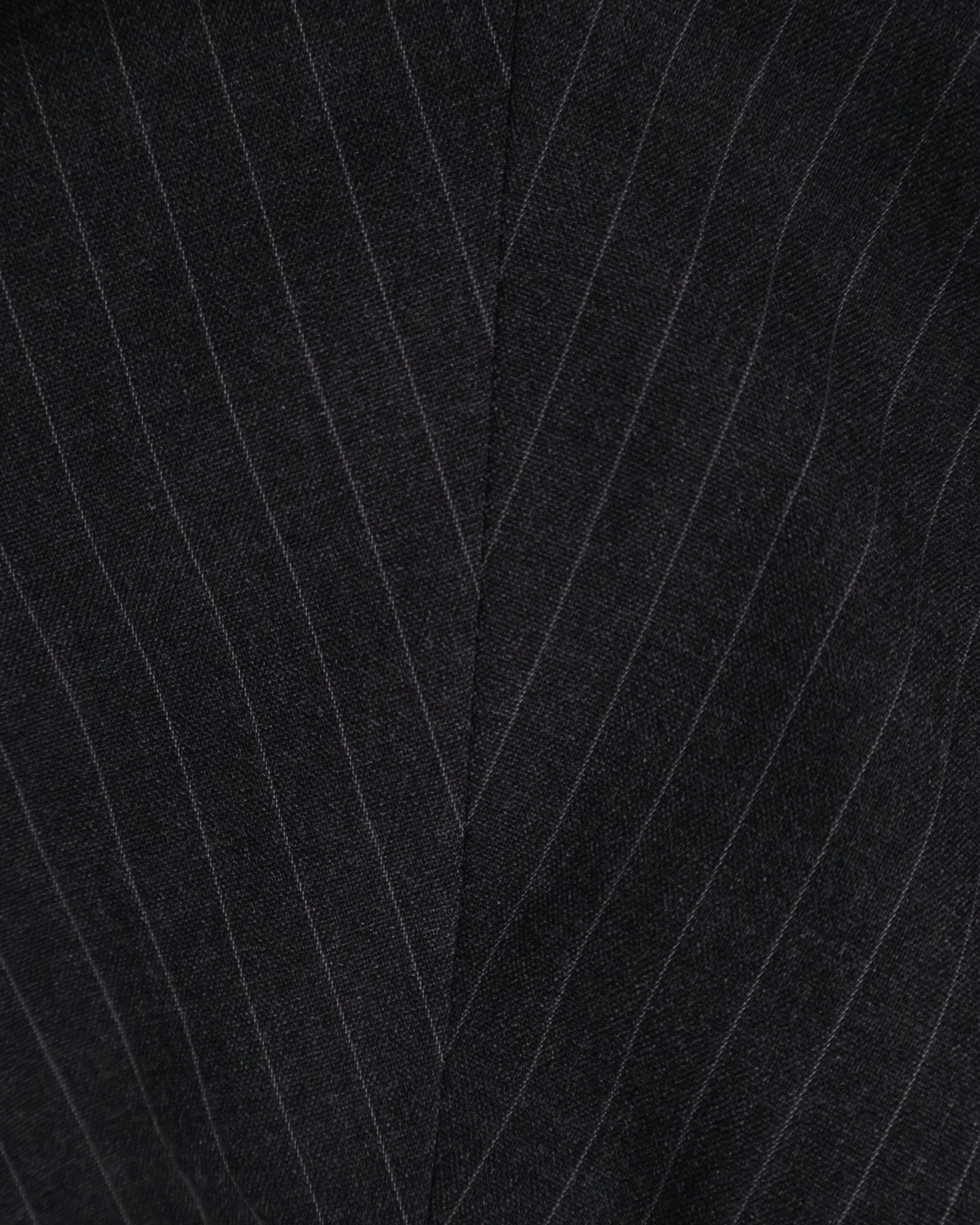 Striped Jacket - Deep Charcoal