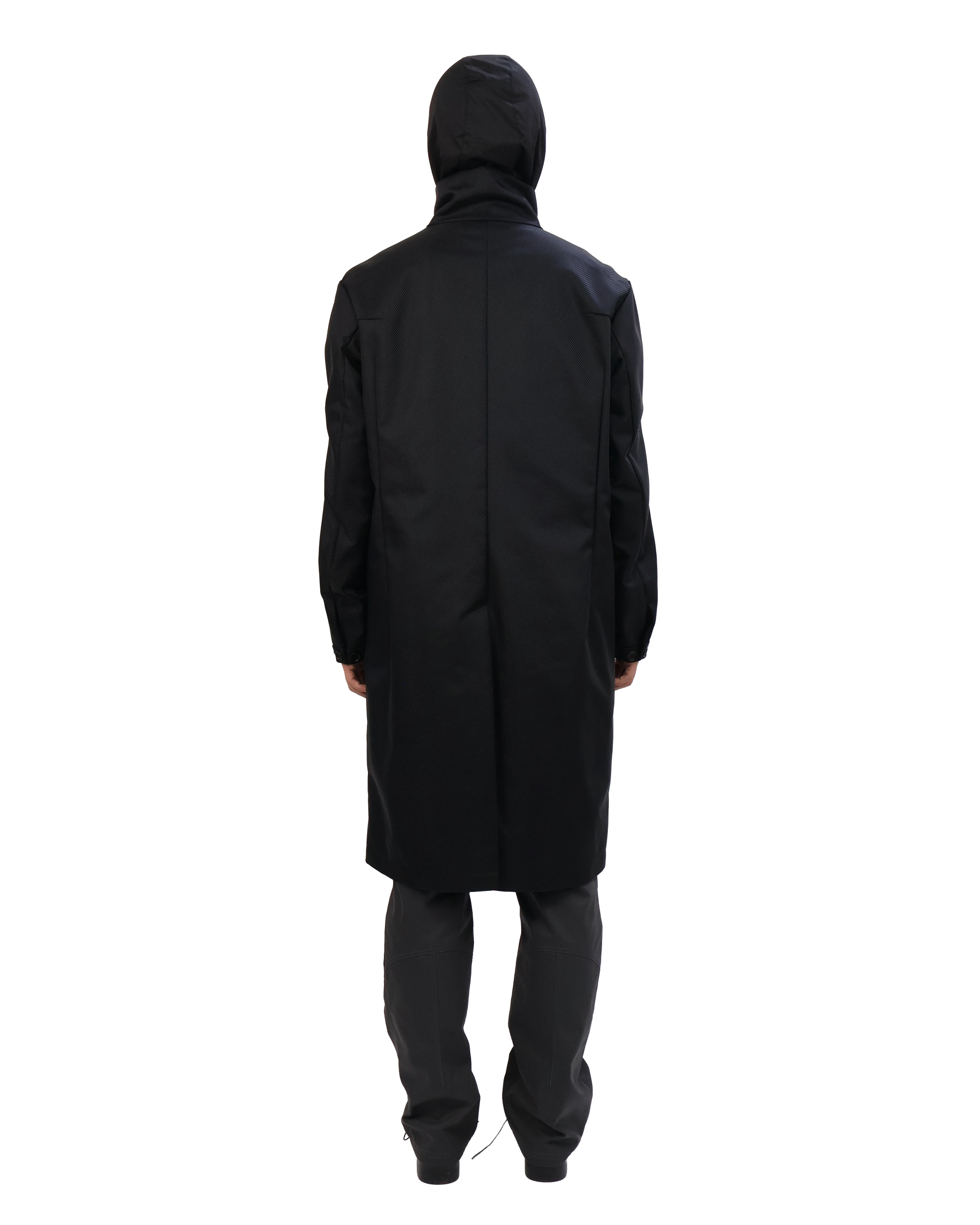 Technical Long Coat - Steel Black