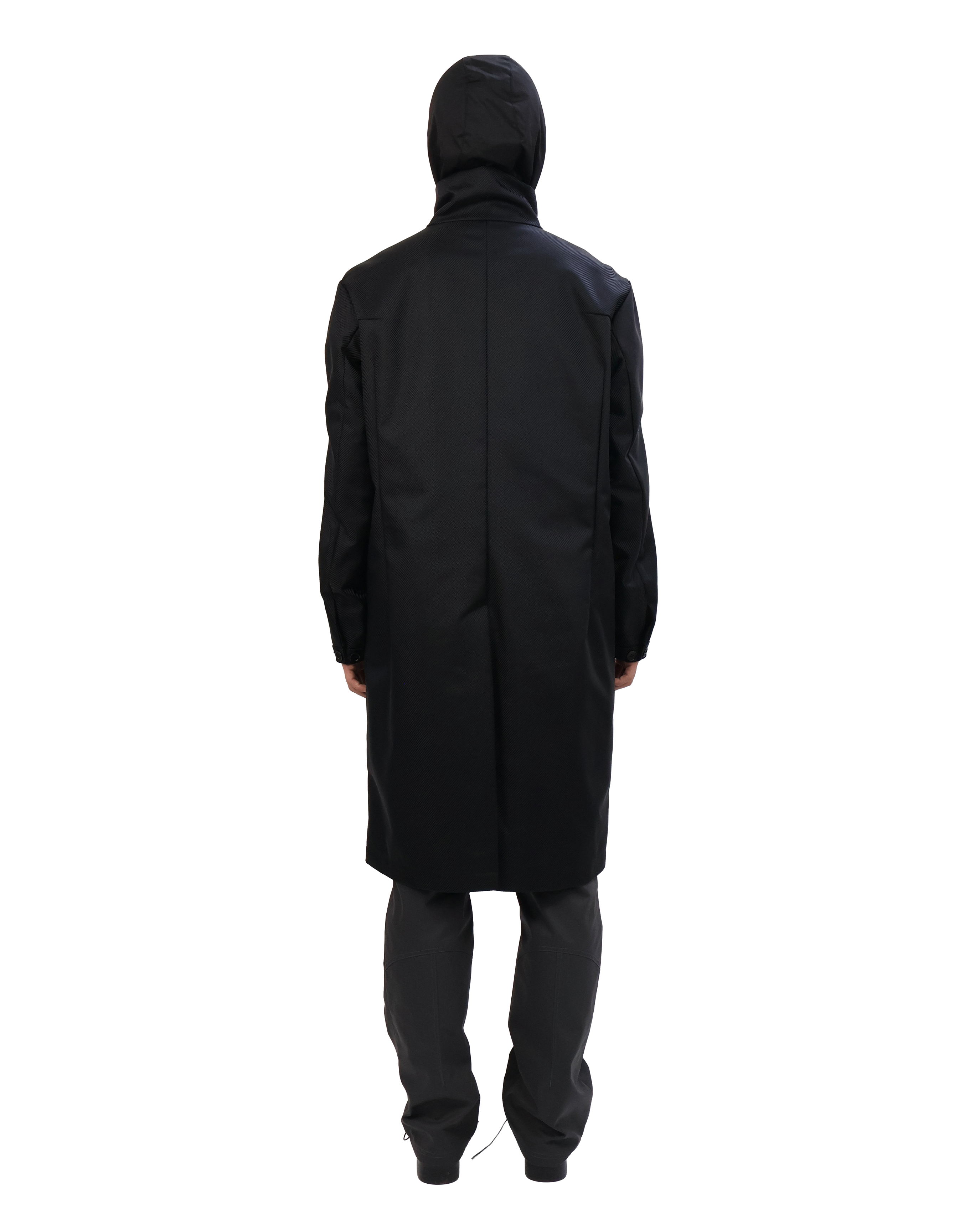 Technical Long Coat - Steel Black