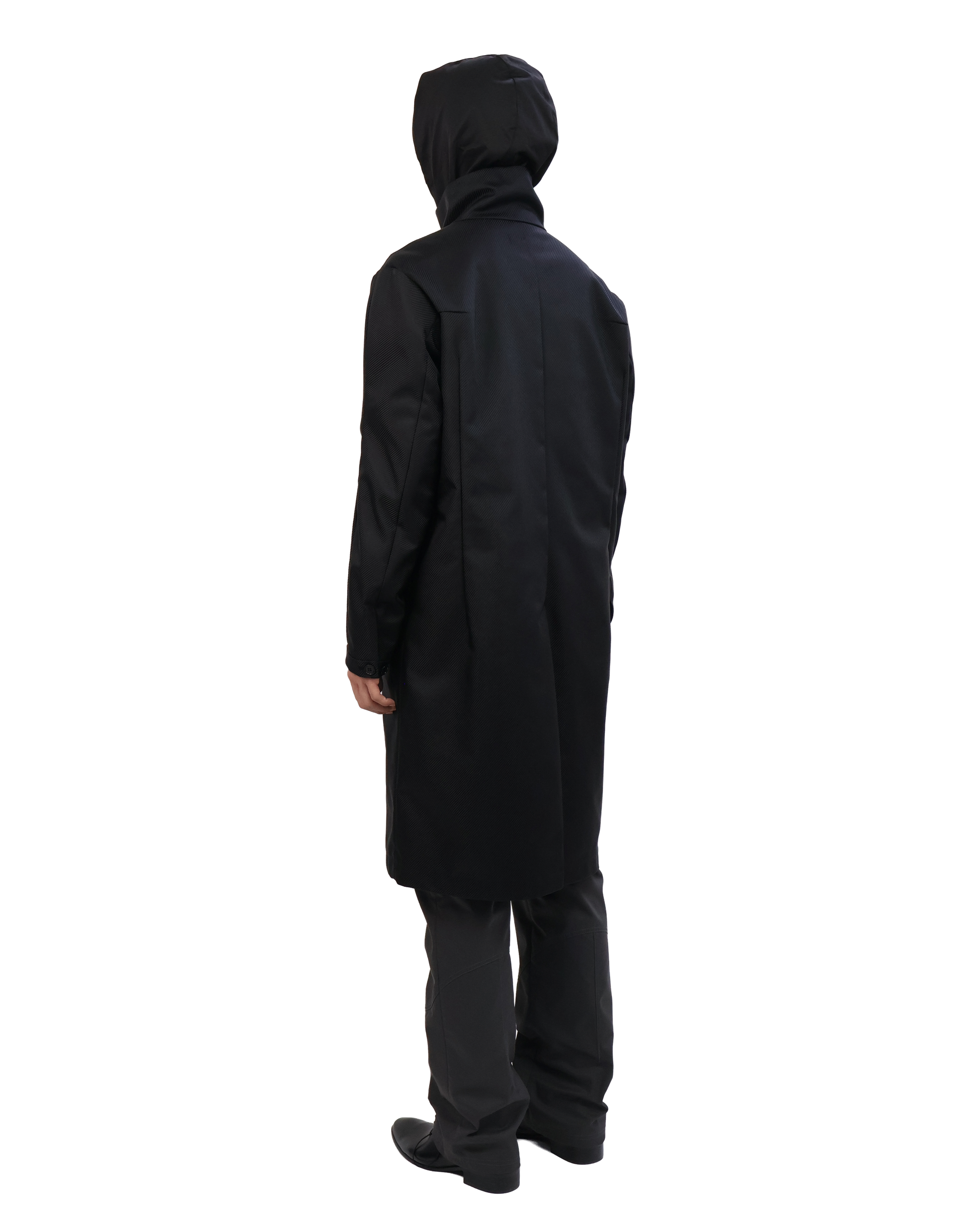Technical Long Coat - Steel Black