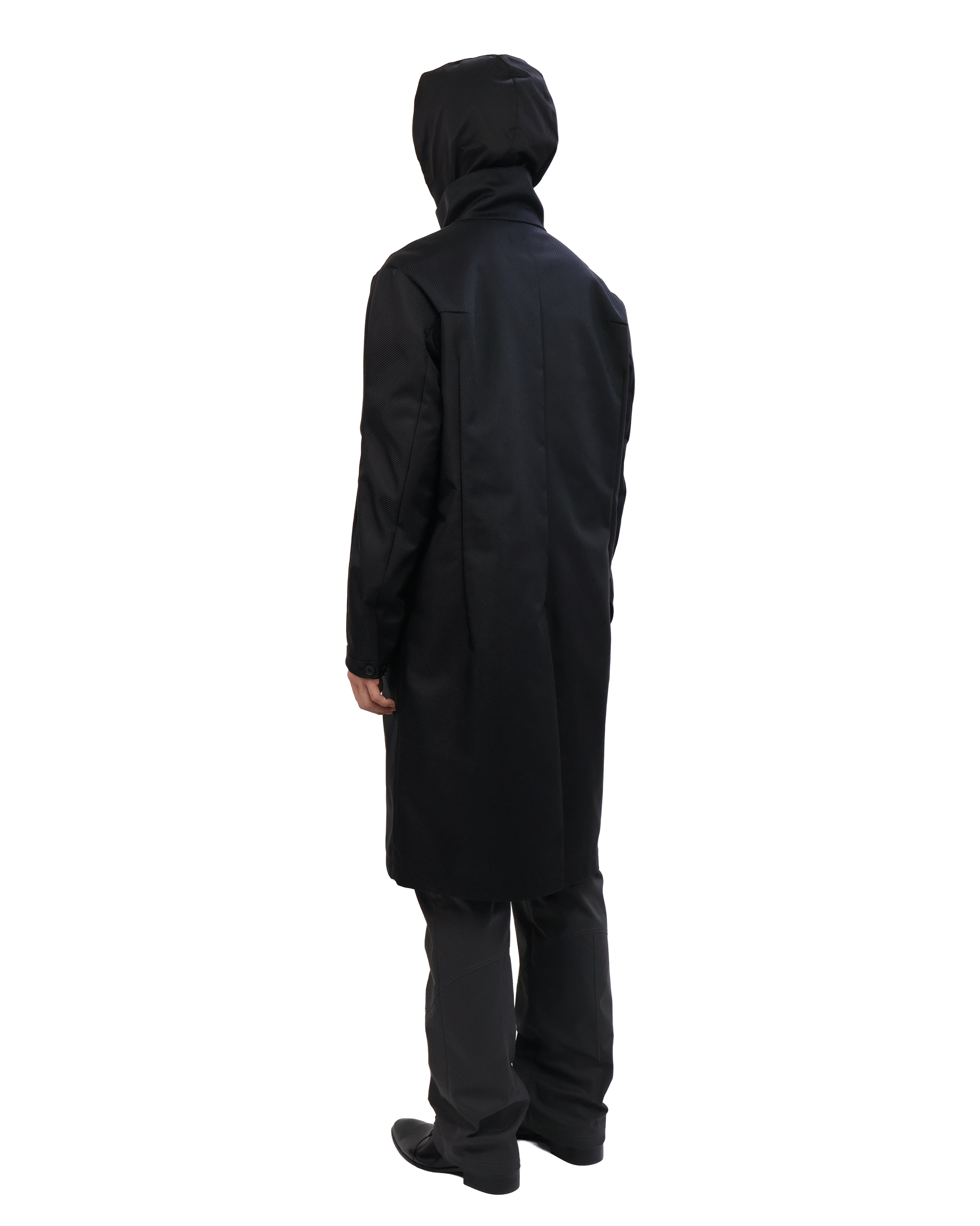Technical Long Coat - Steel Black