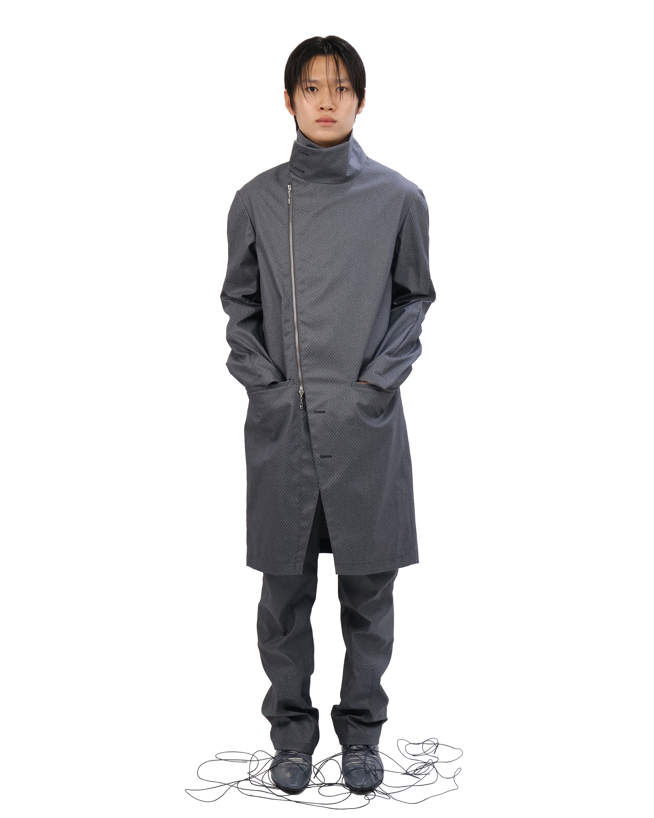 Technical Long Coat -Shadow Grid