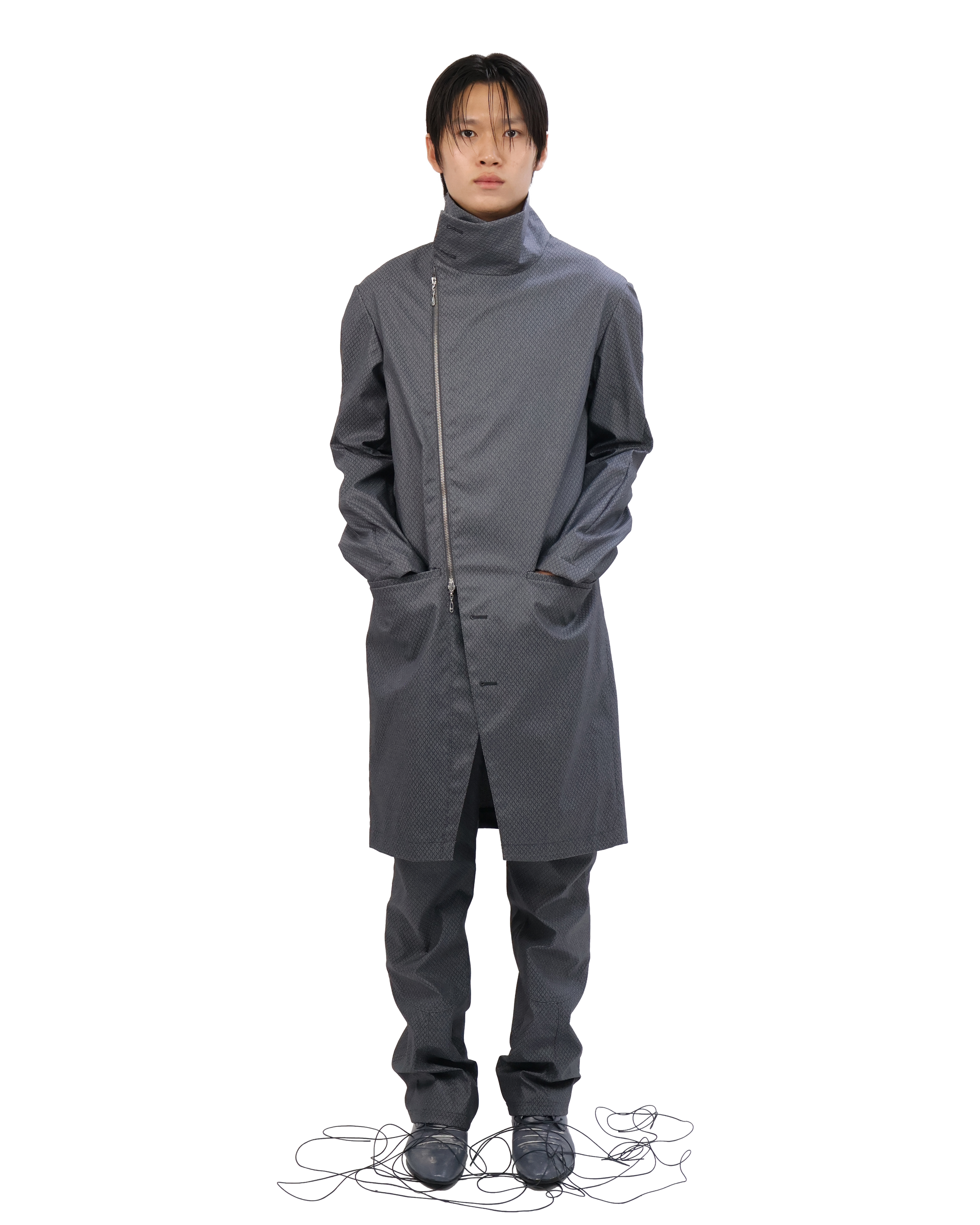 Technical Long Coat -Shadow Grid