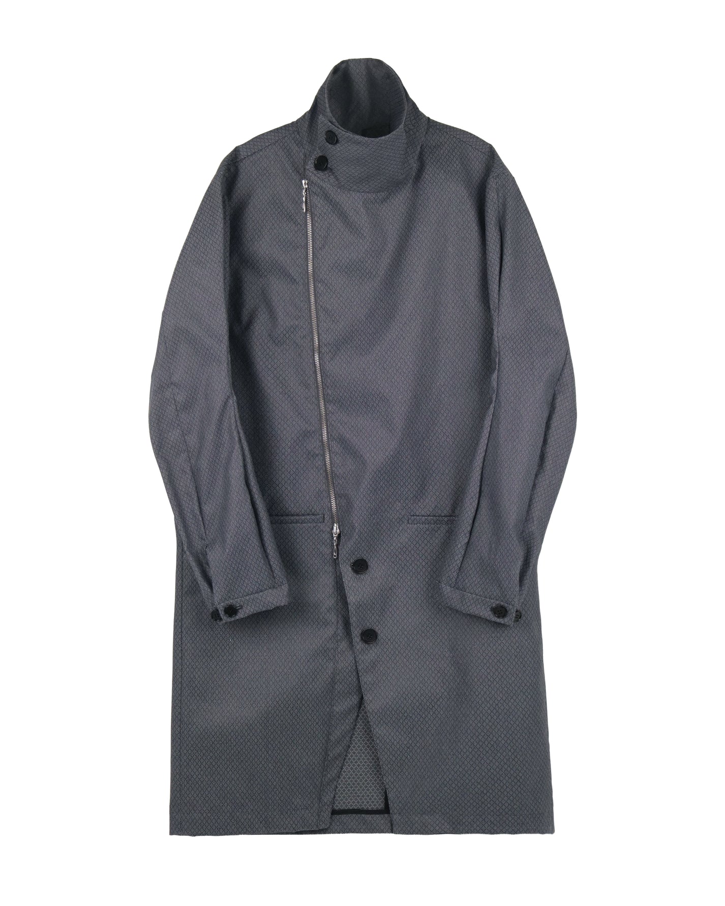 Technical Long Coat -Shadow Grid