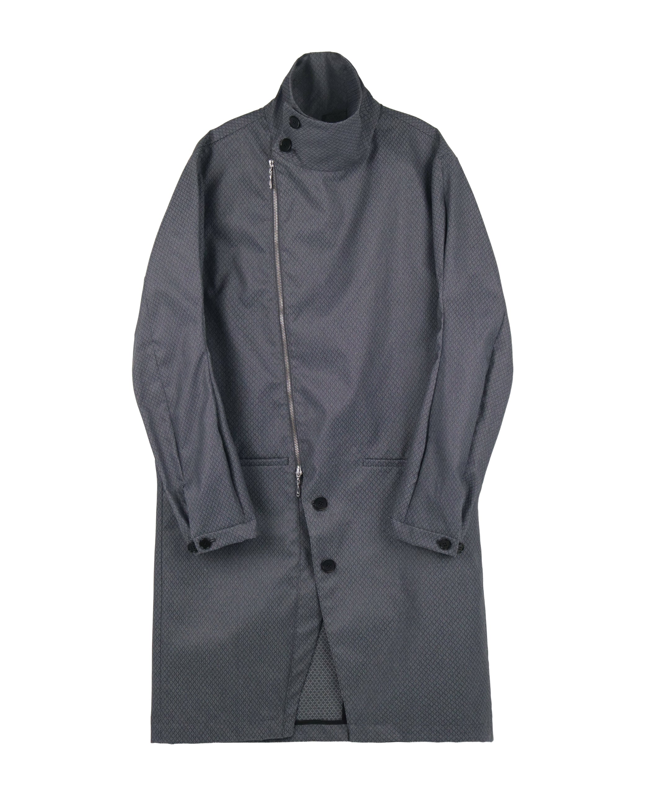 Technical Long Coat -Shadow Grid