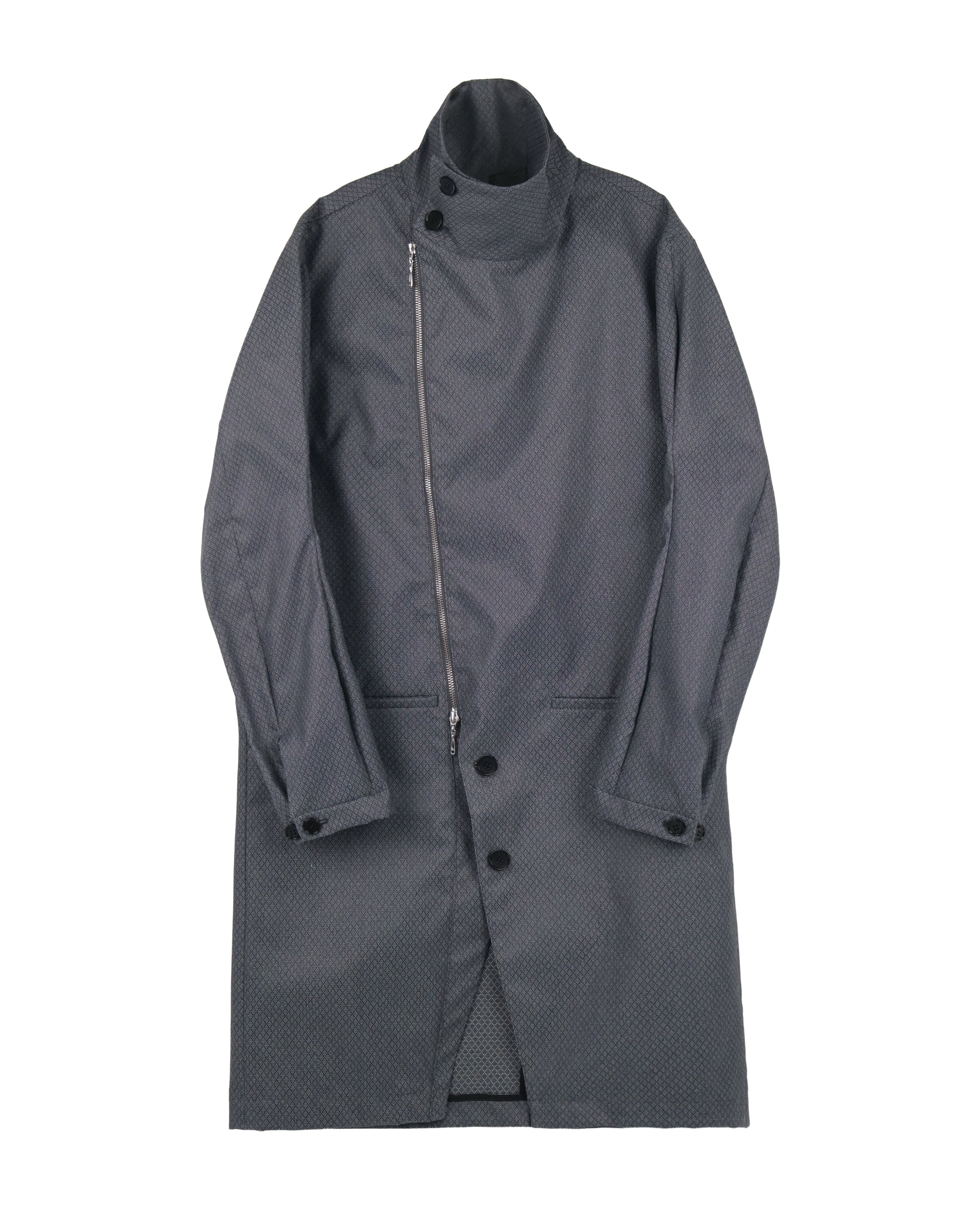 Technical Long Coat -Shadow Grid