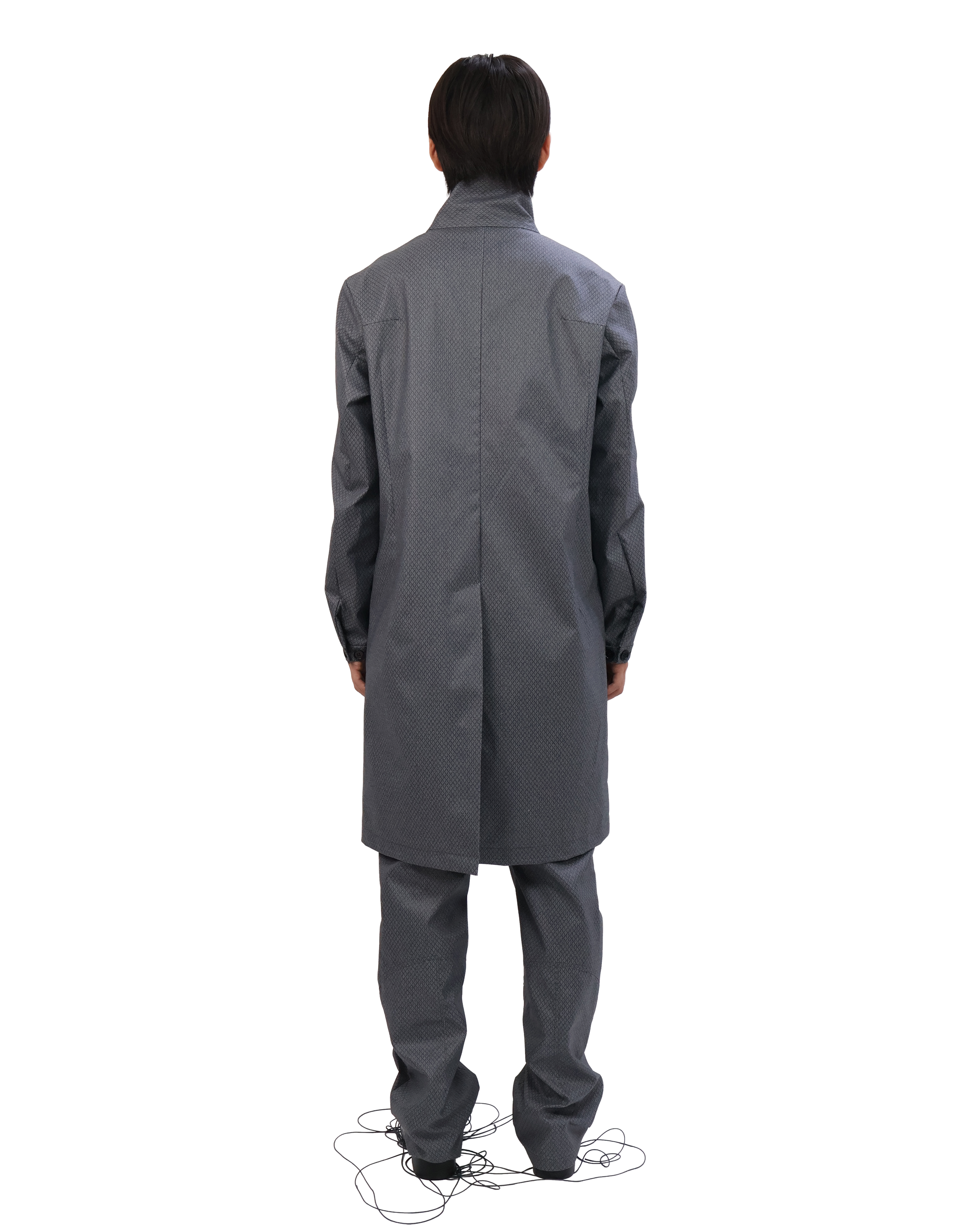 Technical Long Coat -Shadow Grid