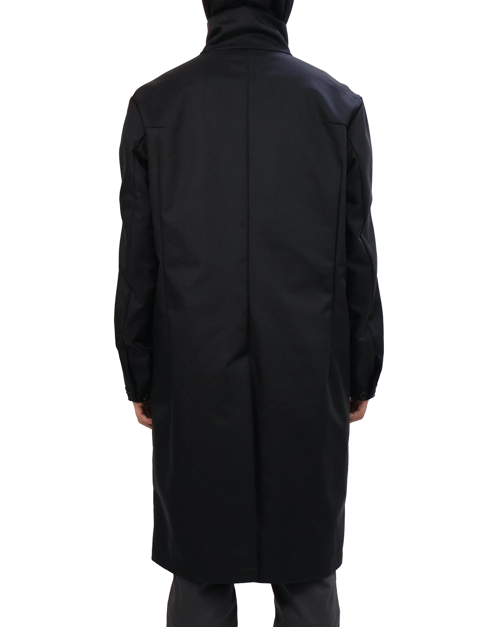Technical Long Coat - Steel Black