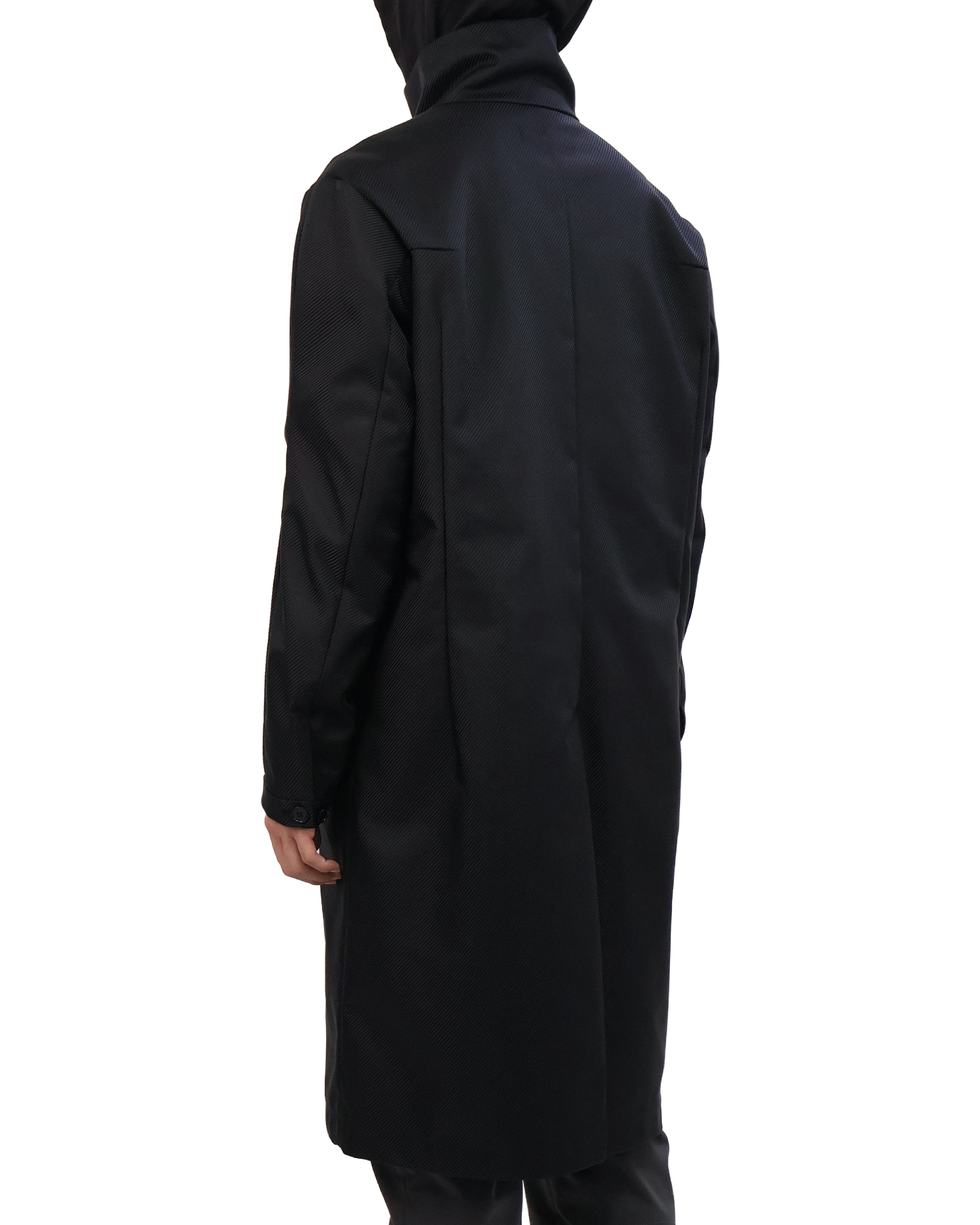 Technical Long Coat - Steel Black