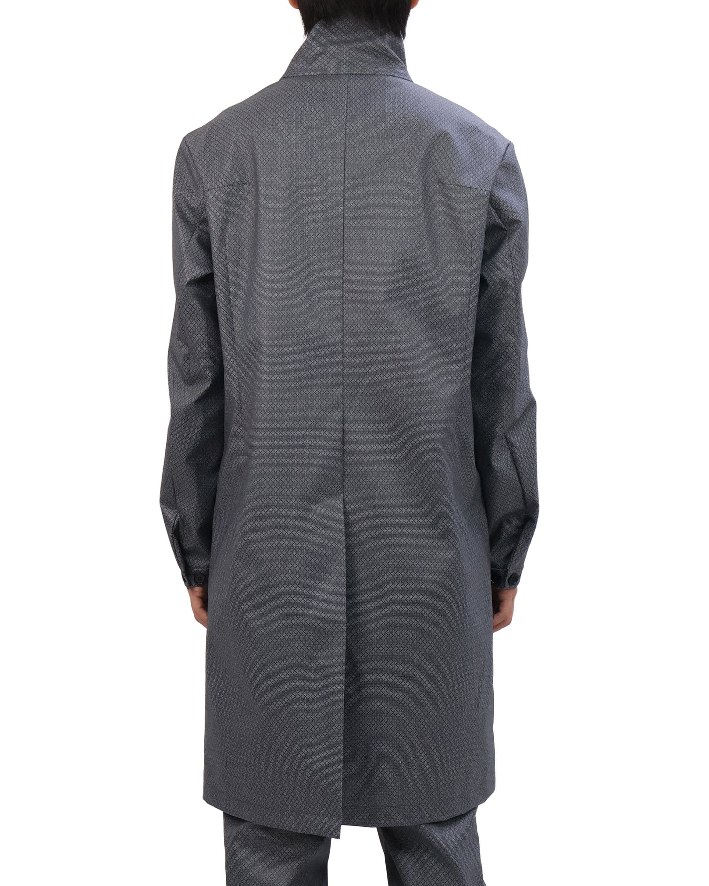 Technical Long Coat -Shadow Grid