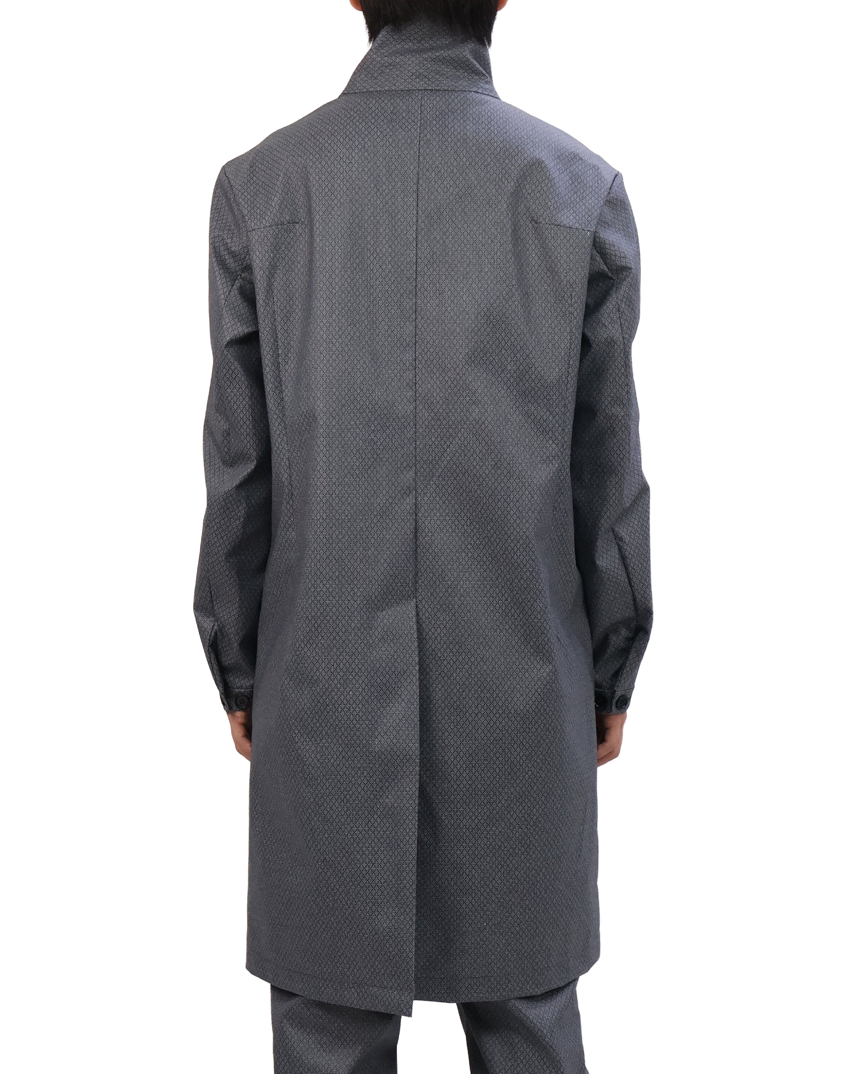 Technical Long Coat -Shadow Grid