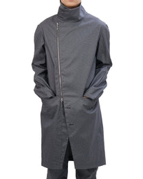 Technical Long Coat -Shadow Grid