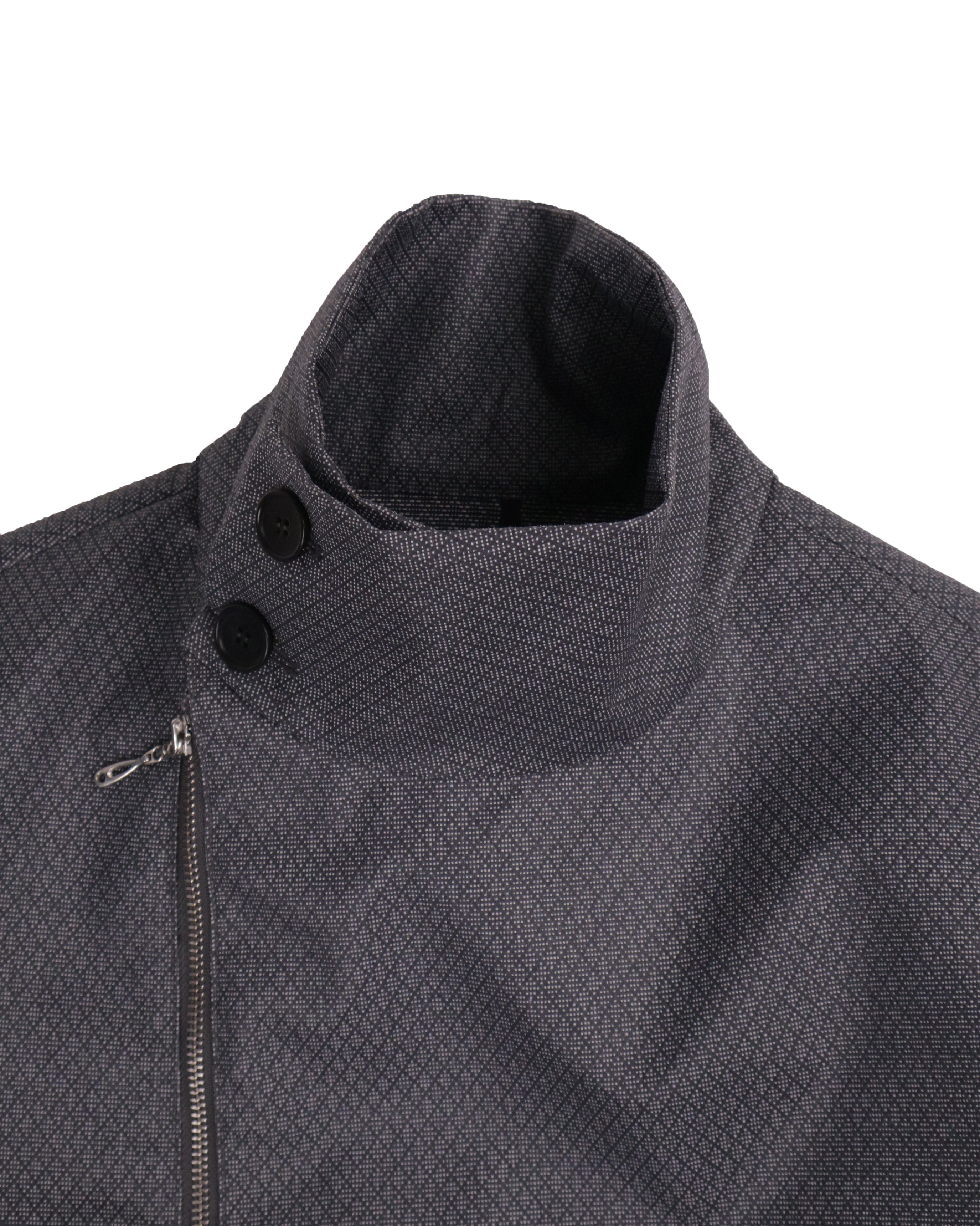 Technical Long Coat -Shadow Grid