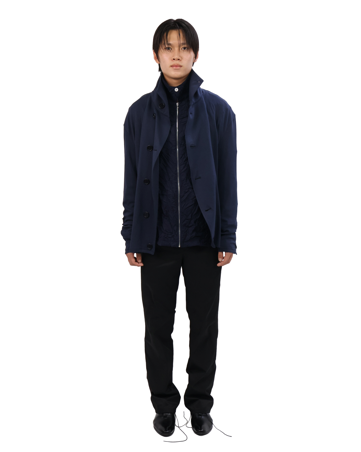 Button Cardigan - Navy