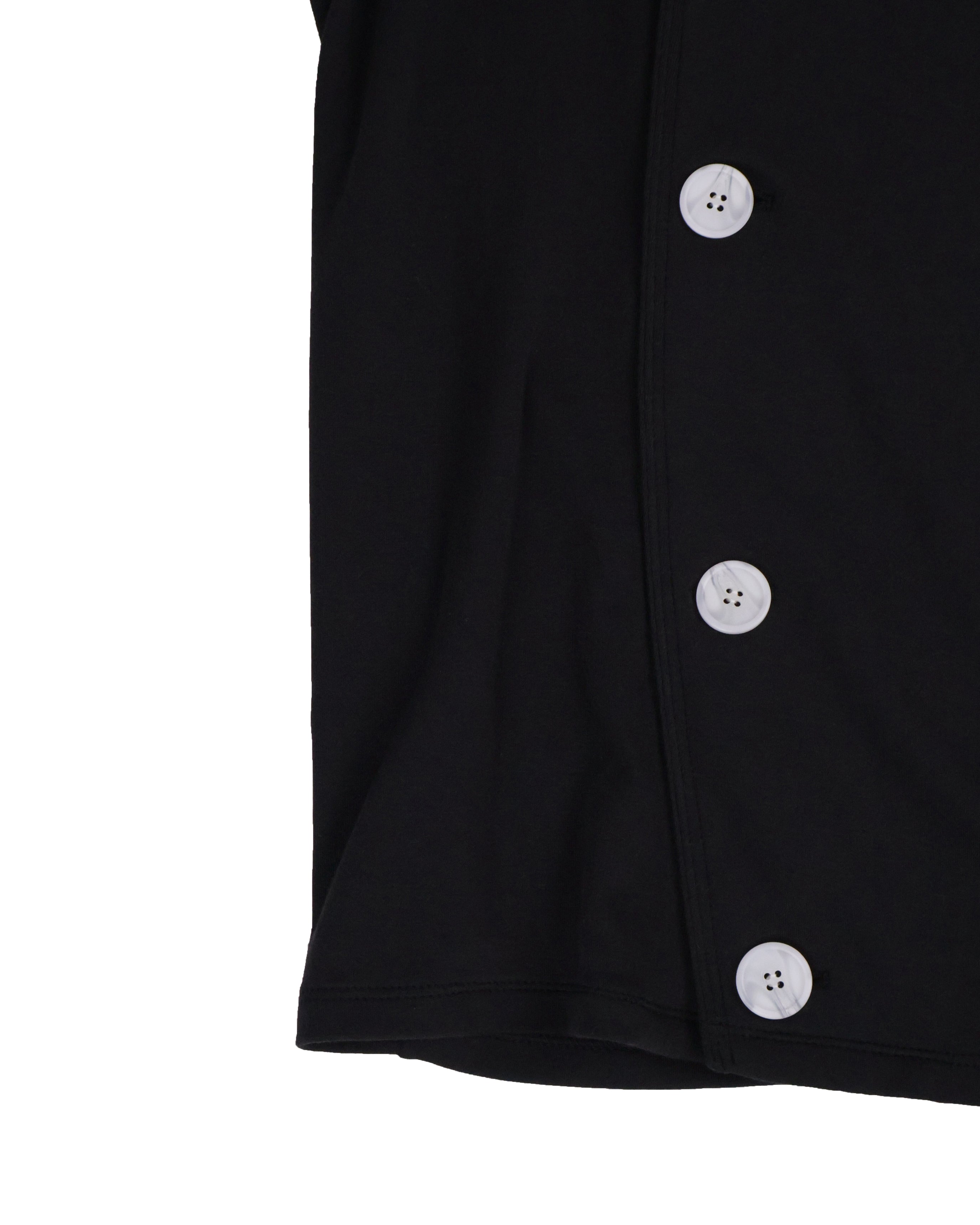 Button Cardigan - Black &amp; White