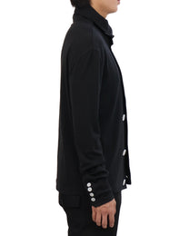 Button Cardigan - Black &amp; White