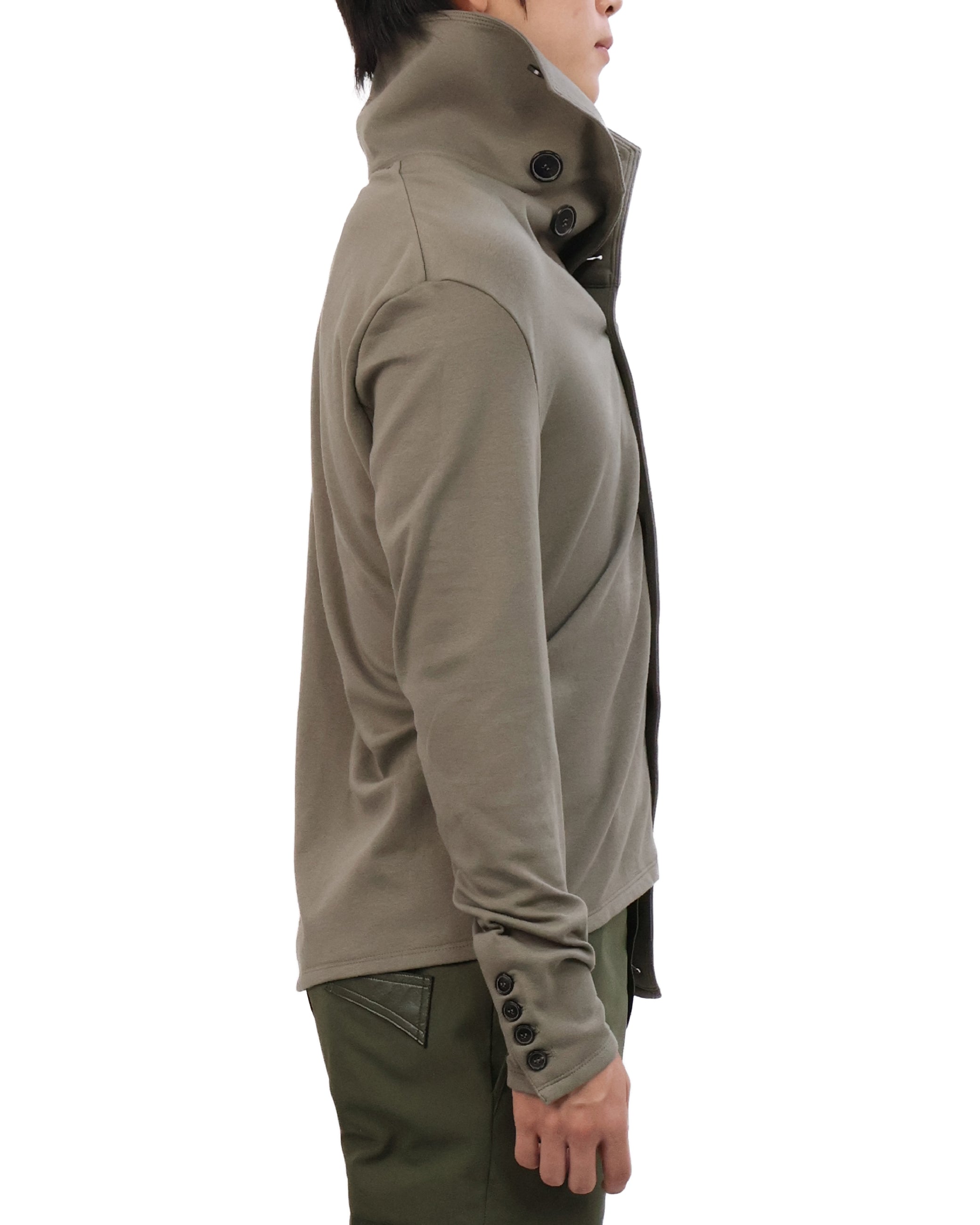 Button Cardigan - Light Olive