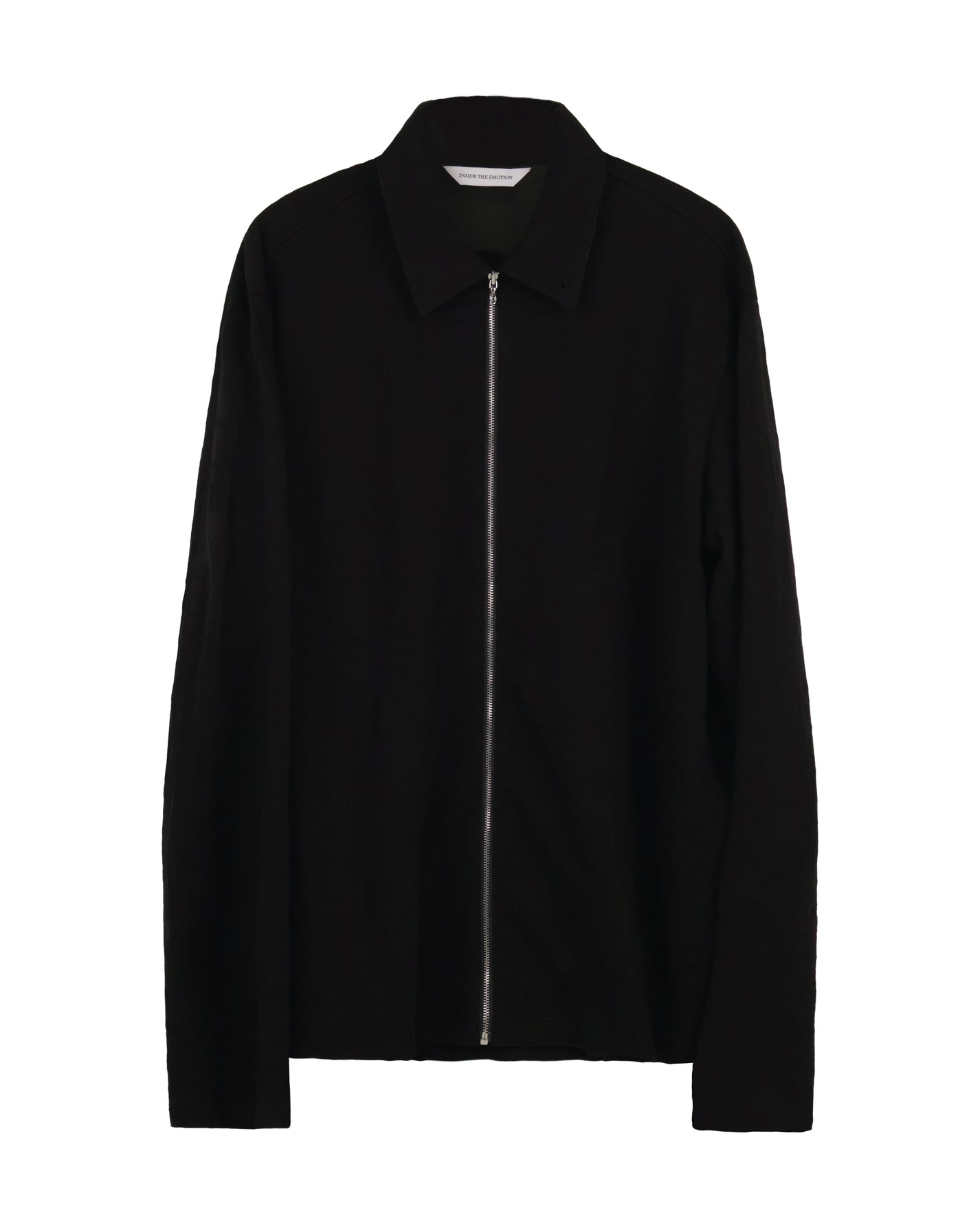 Textured Zip Shirt - Black