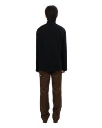 Textured Zip Shirt - Black