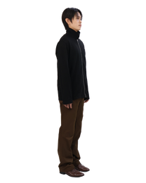 Textured Zip Shirt - Black