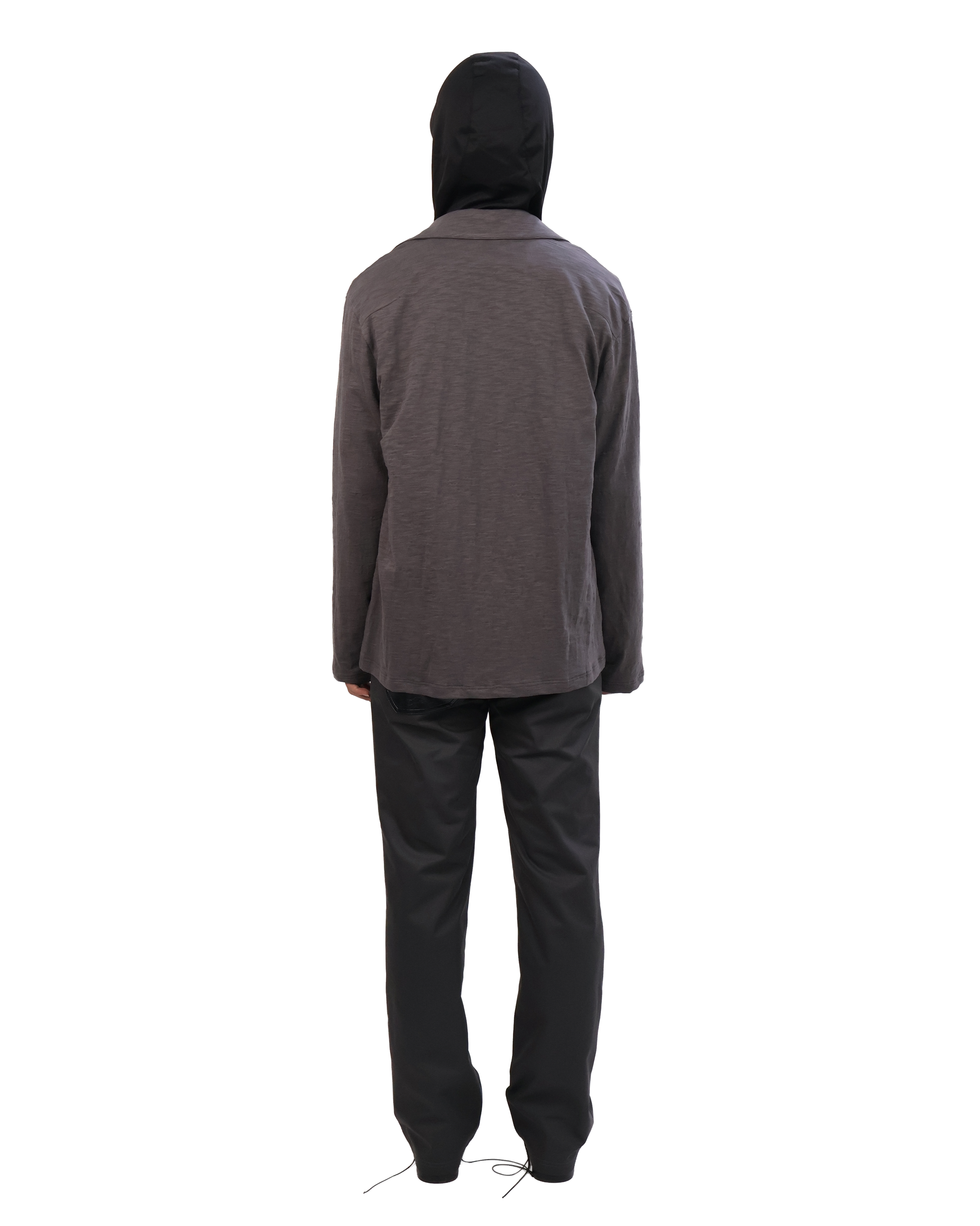 Textured Zip Shirt - Charcoal