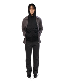 Textured Zip Shirt - Charcoal