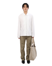 Textured Zip Shirt - White