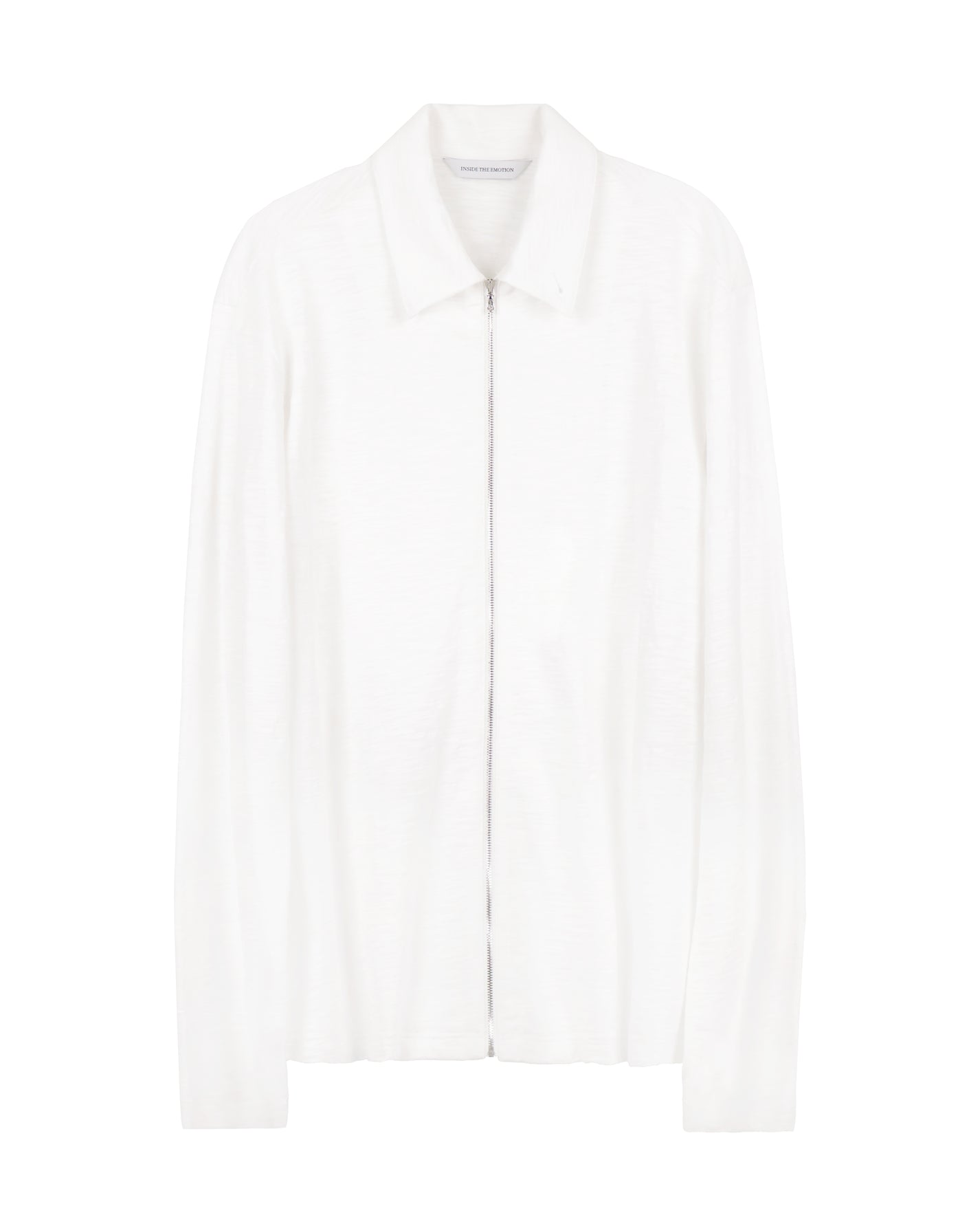 Textured Zip Shirt - White