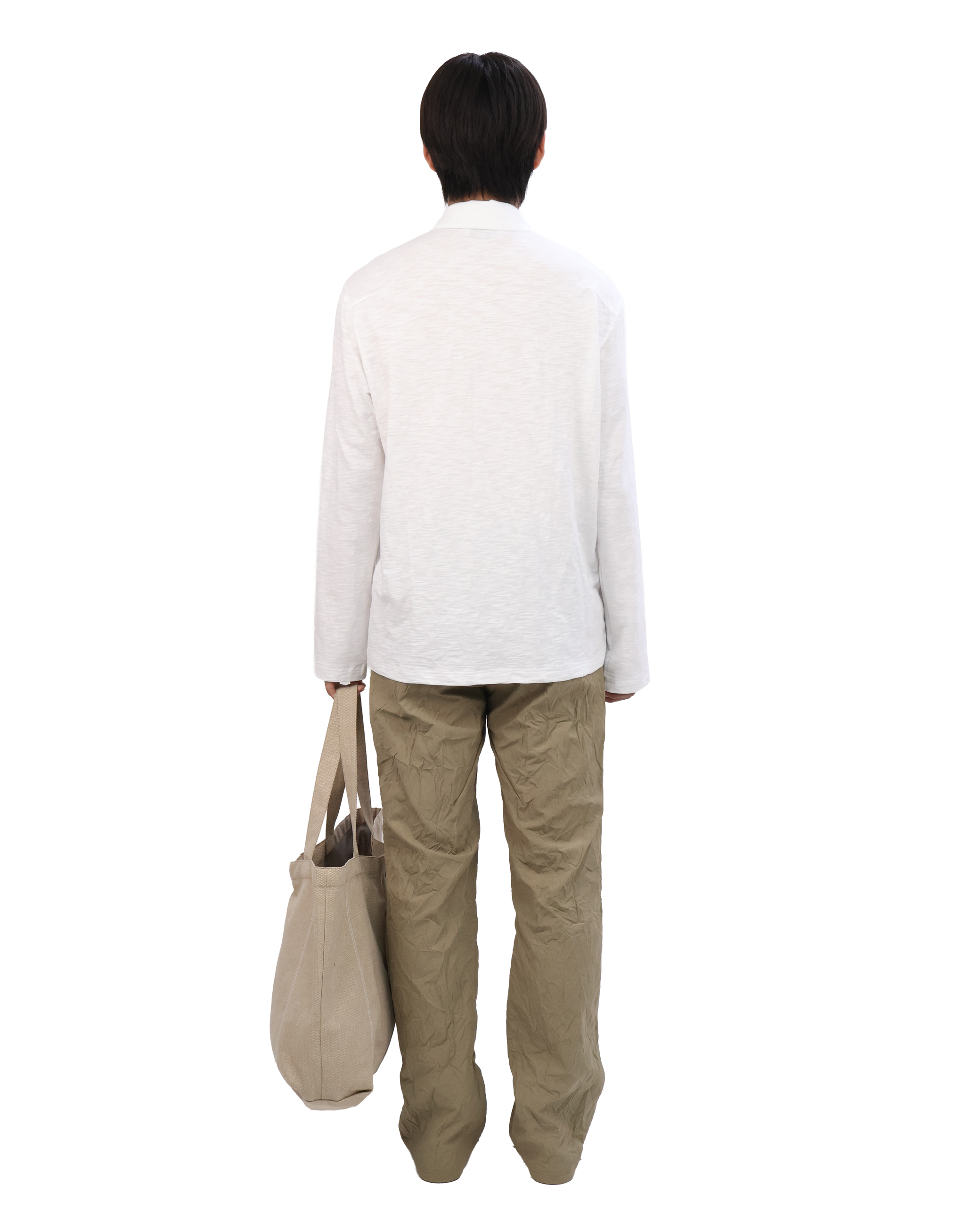 Textured Zip Shirt - White
