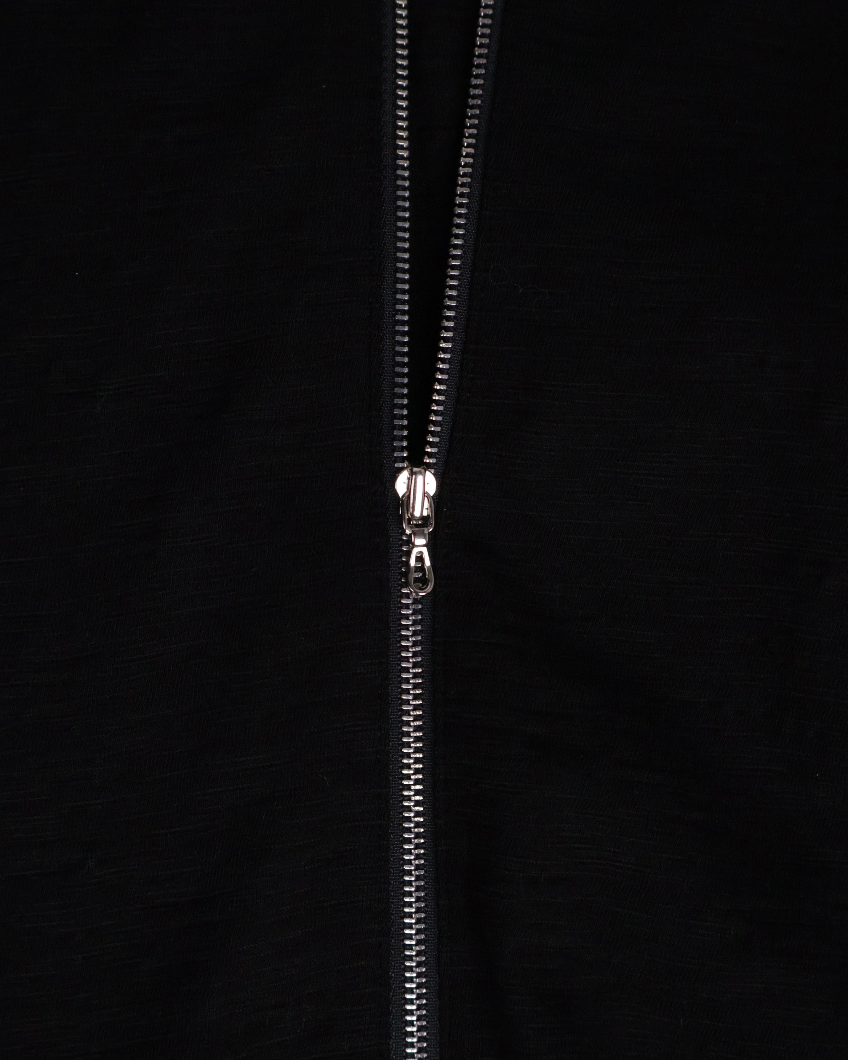 Textured Zip Shirt - Black