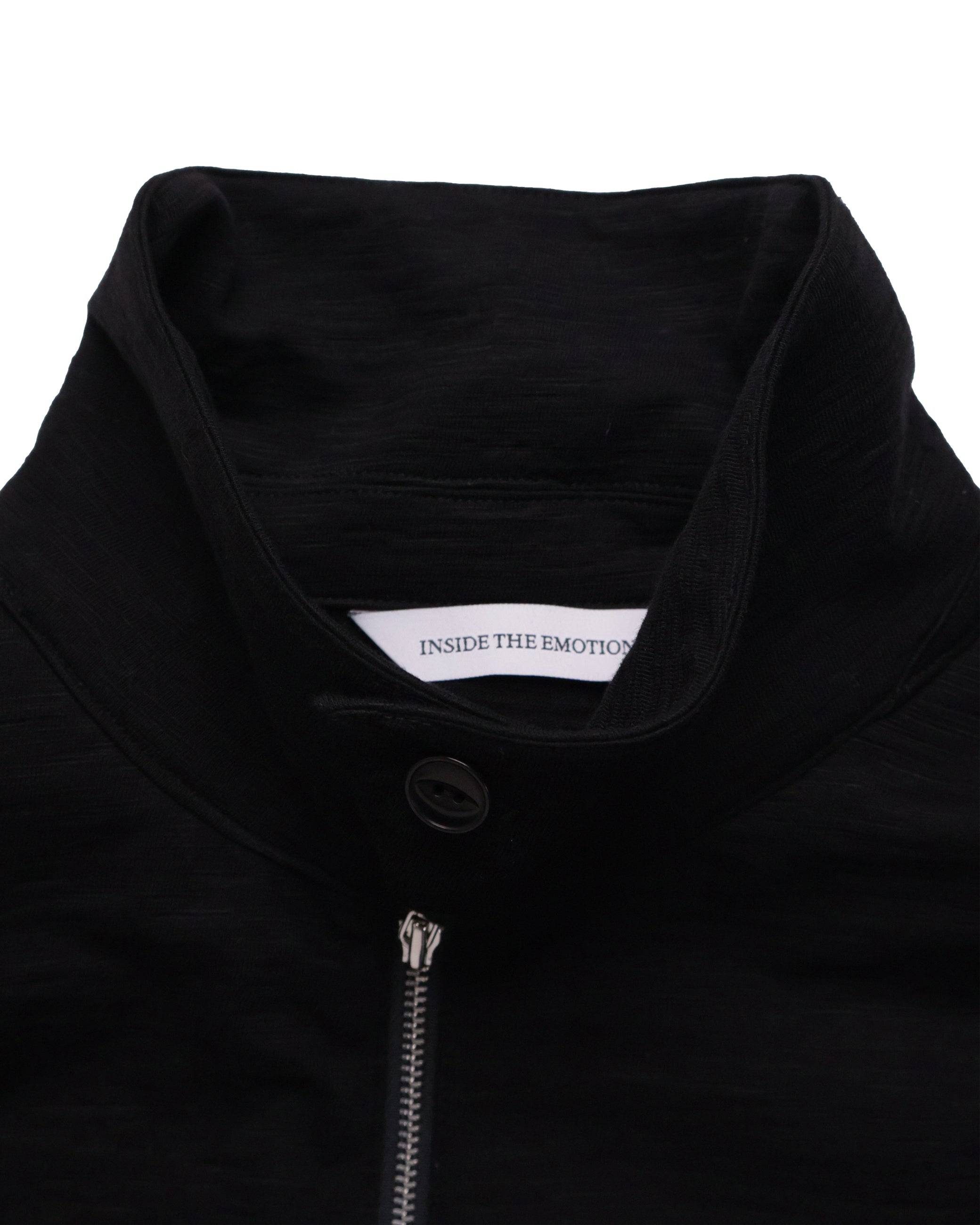 Textured Zip Shirt - Black