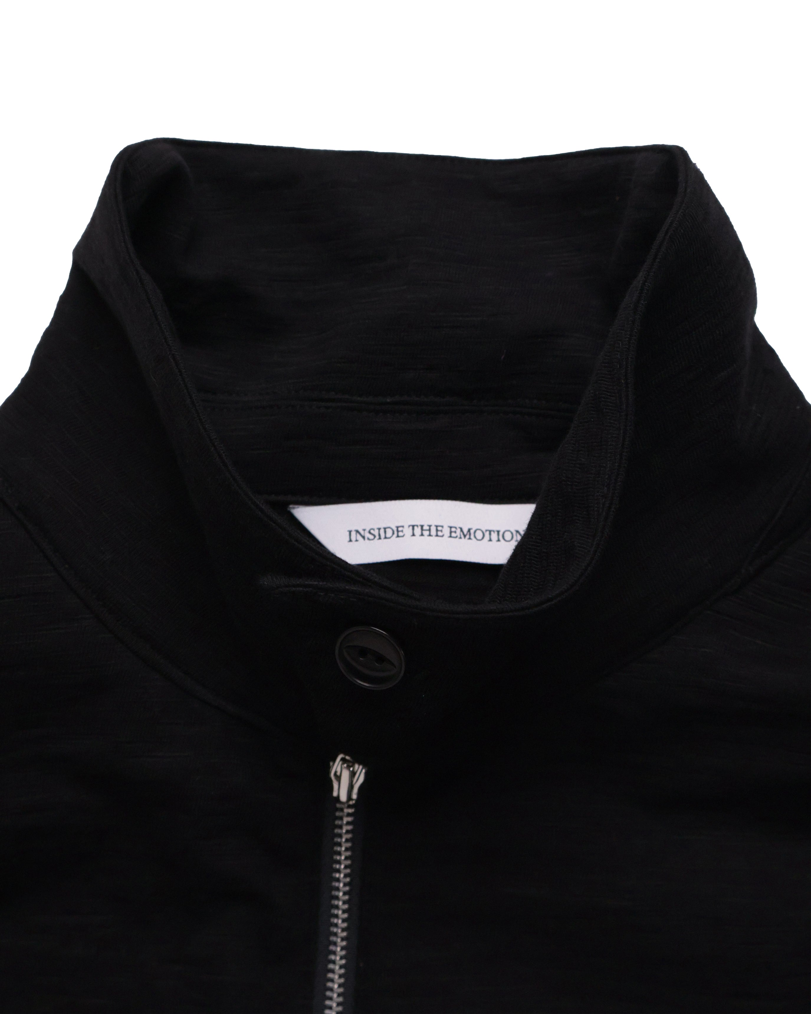 Textured Zip Shirt - Black