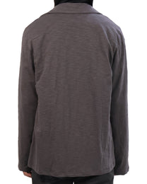 Textured Zip Shirt - Charcoal