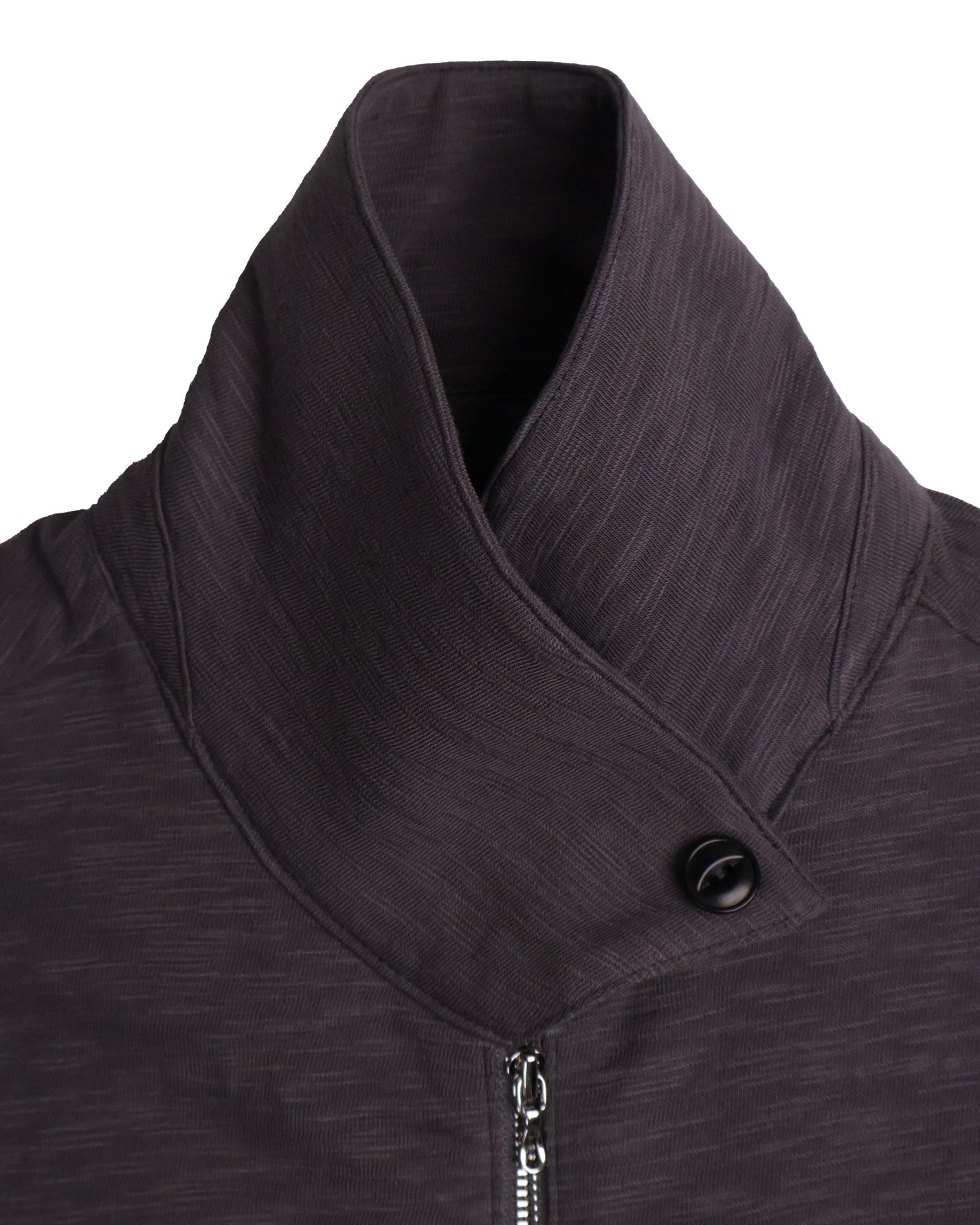Textured Zip Shirt - Charcoal