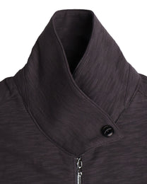 Textured Zip Shirt - Charcoal