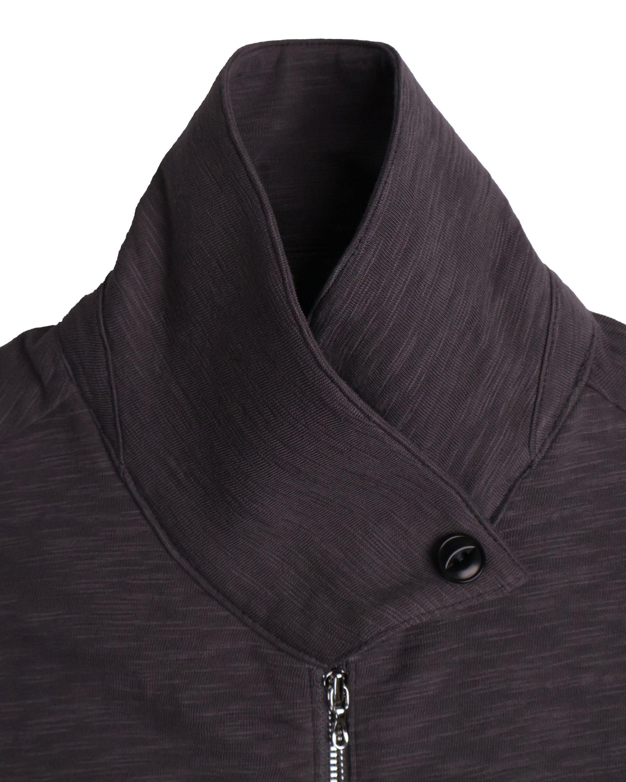 Textured Zip Shirt - Charcoal
