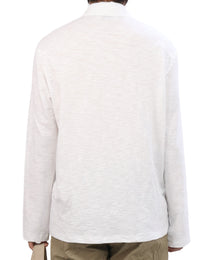 Textured Zip Shirt - White