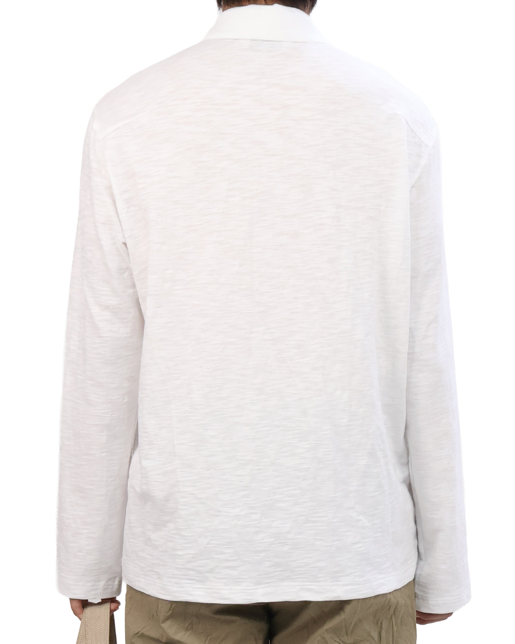 Textured Zip Shirt - White