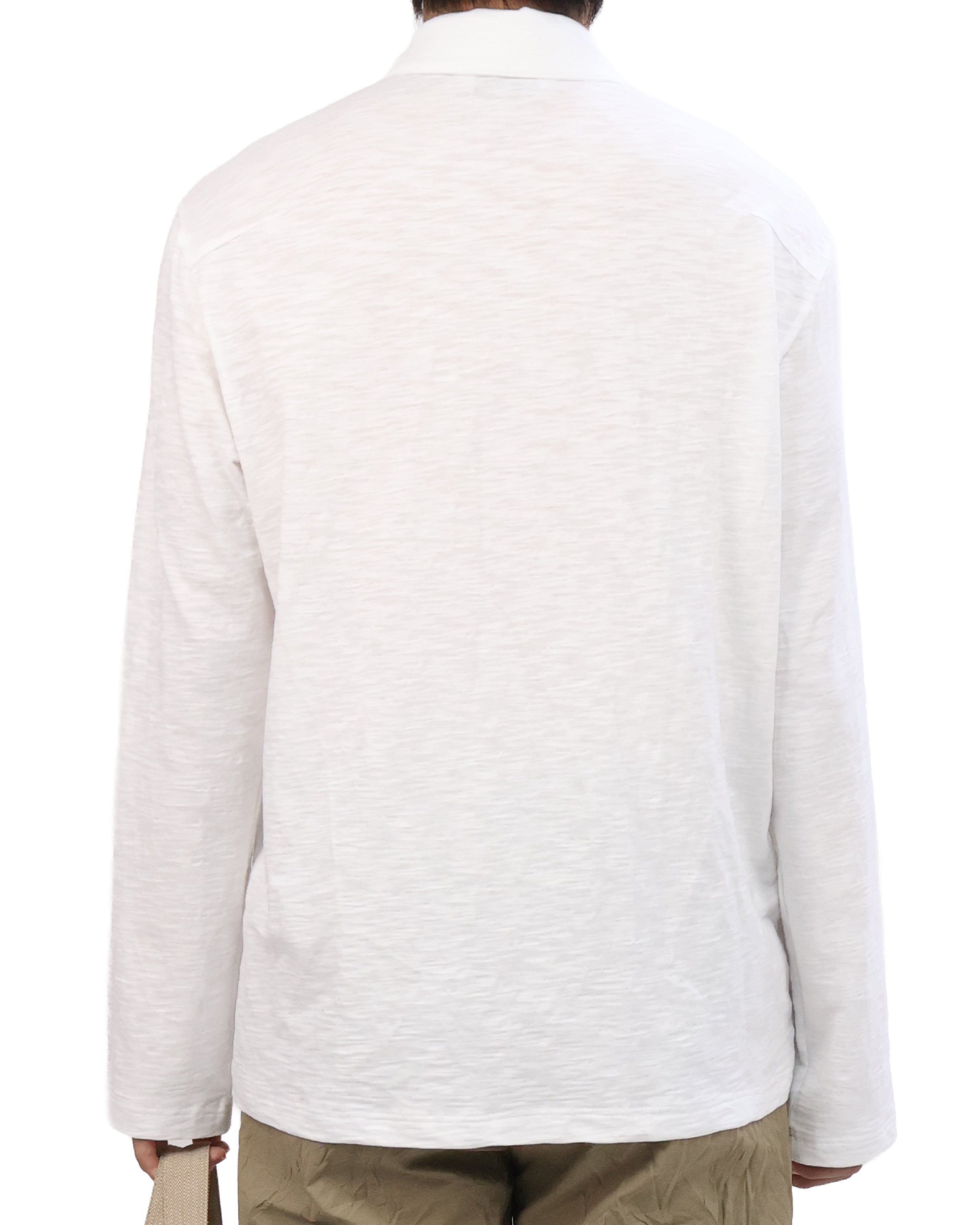 Textured Zip Shirt - White