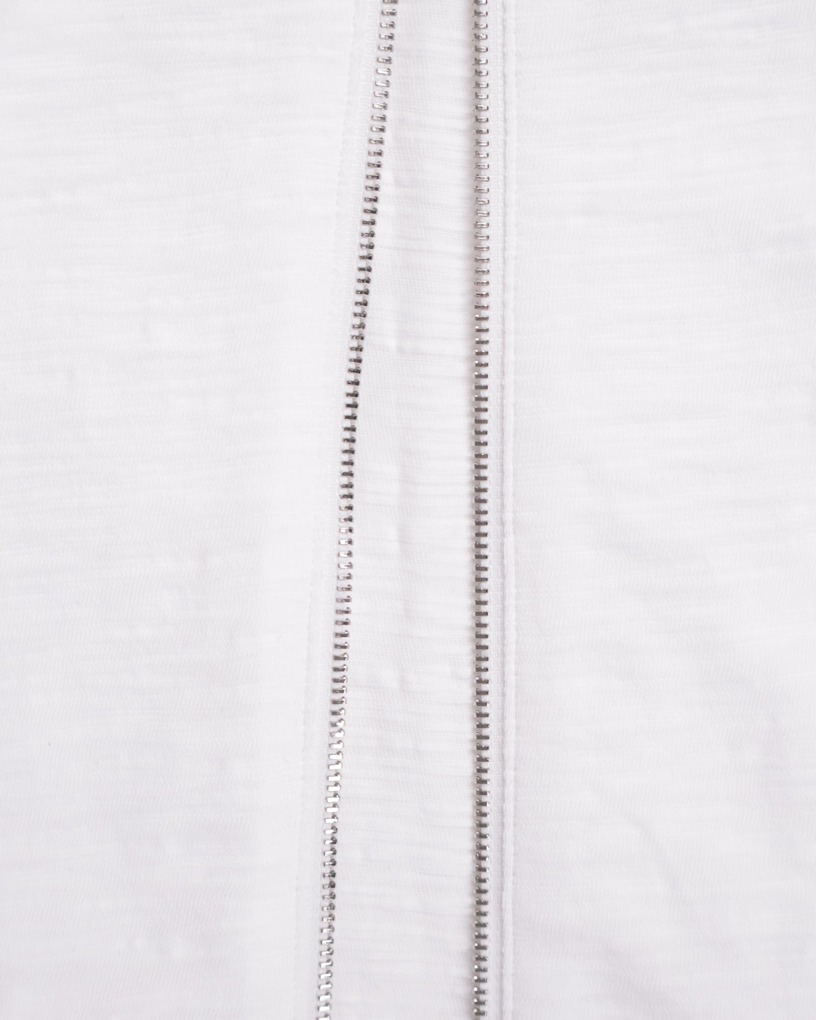 Textured Zip Shirt - White