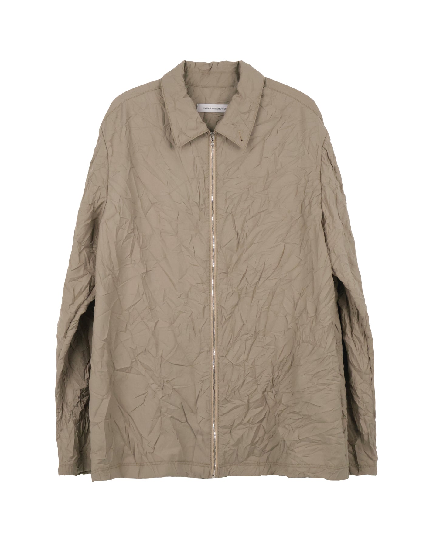 Pleated Collar Shirt - Sand Beige