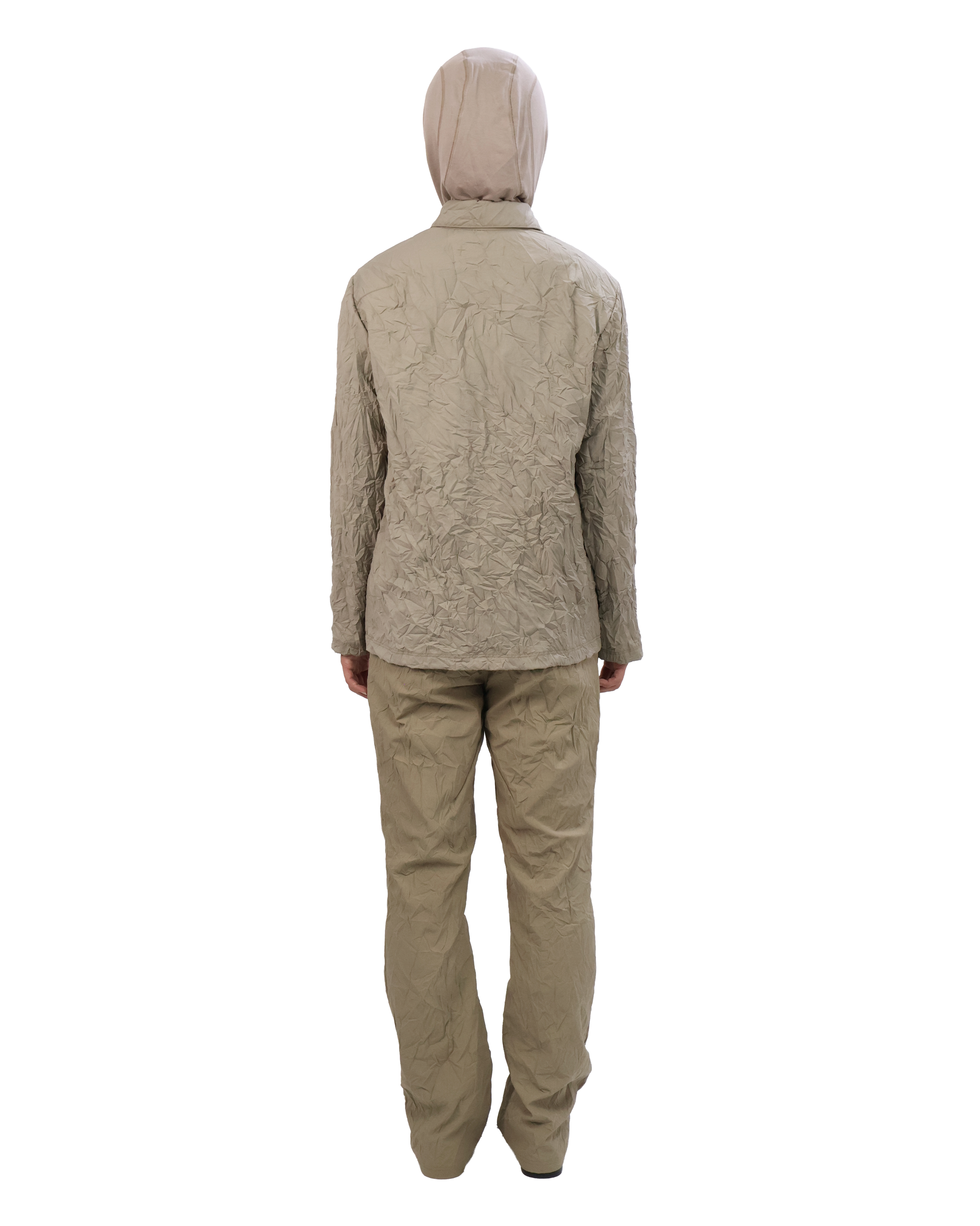 Pleated Collar Shirt - Sand Beige