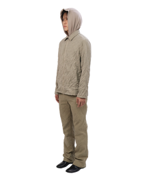 Pleated Collar Shirt - Sand Beige