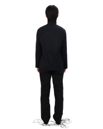 Pleated Collar Shirt - Black