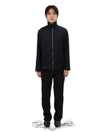 Pleated Collar Shirt - Black